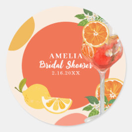 Adesivo Aperol spritz Amor à primeira spritz Chás de noiva