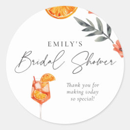 Adesivo Aperol Spritz Bridal Shower Classic Round Sticker