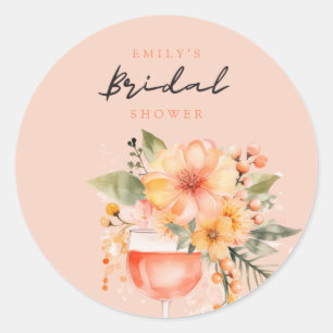 Adesivo Aperol Spritz Floral Chá de Noiva