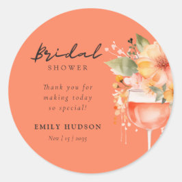 Adesivo Aperol Spritz Floral Chá de Noiva