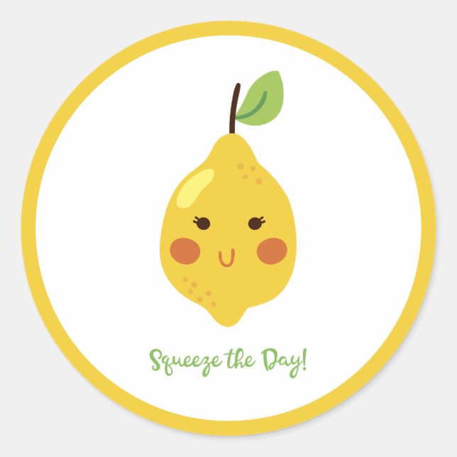 Adesivo Aperte o dia Punny Lemon (Frente)