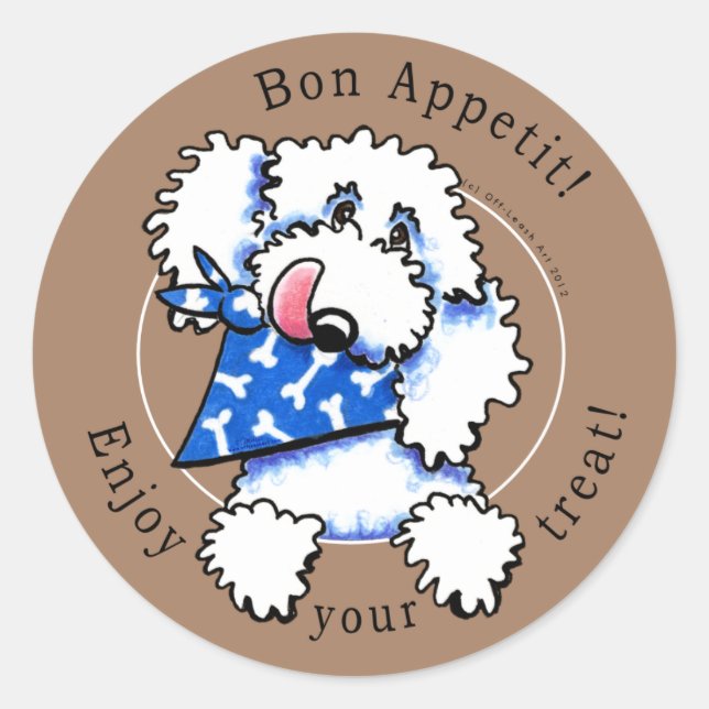 Adesivo Apetite de Cão Bon! Pet Treats Labels Taupe Brown (Frente)