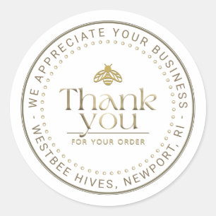 ADESIVO APIARY 3D DOURADO HONEY BEER LOGO BUSINESS OBRIGAD