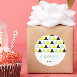 Adesivo Aplausos de Ano Novo Colorido Mod Geométrico Feria