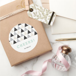 Adesivo Aplausos de Ano Novo Neutro Mod Geométrico Feriado