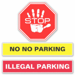 Adesivo Aplicação Ilegal de Estacionamento - Parar Sem Est