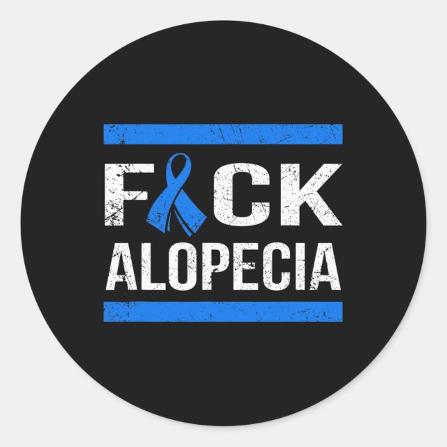 Adesivo Apoiar a conscientização da Alopecia (Frente)