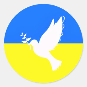 Adesivo Apoiar a Ucrânia Sticker Peace Dove - Freedom