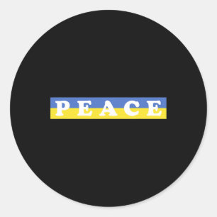 Adesivo Apoie a Ucrânia e a Paz no Mundo Com a Ucrânia