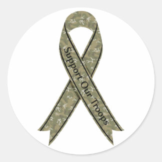 Adesivo Apoie nossas tropas Camo