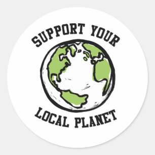 Adesivo Apoie o seu planeta local