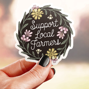 Adesivo Apoie os Produtores Florais Locais