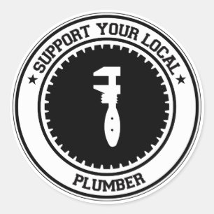 Adesivo Apoie seu canalizador local