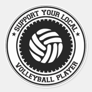 Adesivo Apoie seu jogador de voleibol local