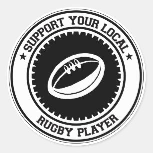 Adesivo Apoie seu jogador local do rugby