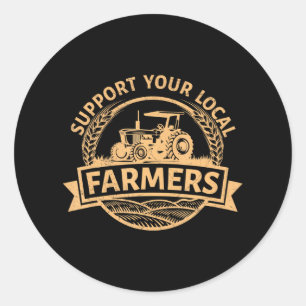 Adesivo Apoiem os seus agricultores locais Colheita de Arm