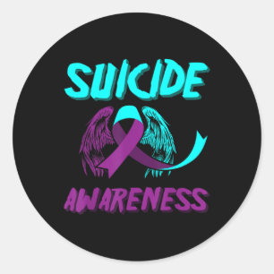 Adesivo Apoio à Consciência Suicida Asas Suicidas Prevençã