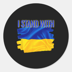 Adesivo Apoio à Paz Mundial Bandeira Ucraniana Eu Apoio a