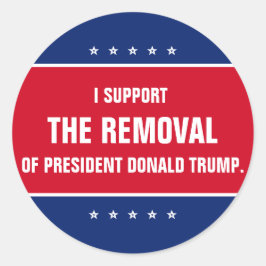 Adesivo Apoio a Remoção do Presidente Donald Trump