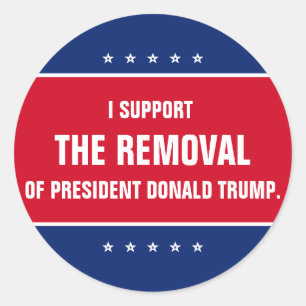 Adesivo Apoio a Remoção do Presidente Donald Trump