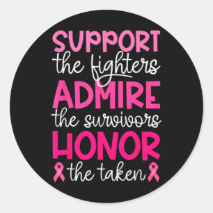 Adesivo Apoio ao cancer de mama Admire Honra Cancer A