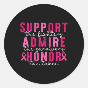 Adesivo Apoio ao cancer de mama Admire Honra Cancer A