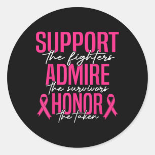 Adesivo Apoio ao cancer de mama Admire Honra Cancer A