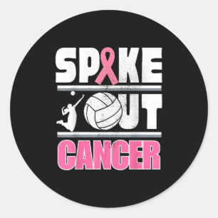 Adesivo Apoio ao cancer de mama De Voleibol Do Cancer Spik