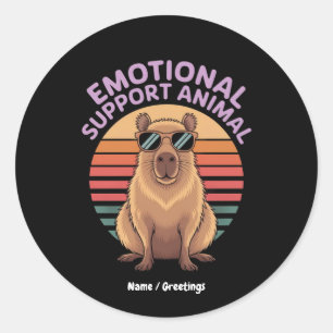 Adesivo Apoio Emocional Encantado Animal Capybara Sticker