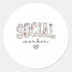 Adesivo Apoio Social a Advogado Floral de Trabalho Justo