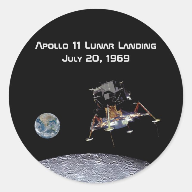 Adesivo Apollo 11 Aterrissagem lunar (Frente)