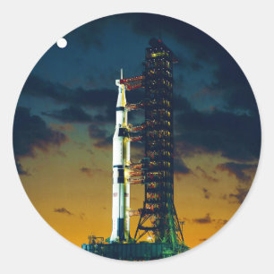 Adesivo Apollo 4 Saturn V na almofada um complexo 39 do