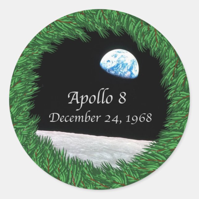 Adesivo Apollo 8 Natal Eve Moon Missio (Frente)