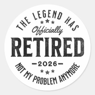 Adesivo Aposentado 2026 não é mais meu problema Vintage Re
