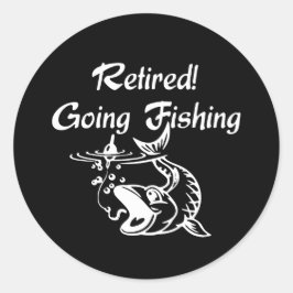 Adesivo Aposentado indo pescar