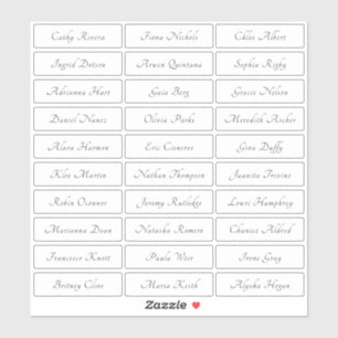 Adesivo Aposta de nomes de convidados tradicionais e elega