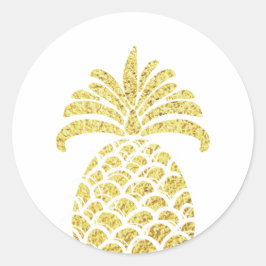 Adesivo Apostador de envelope de ouro-abacaxi Tropical