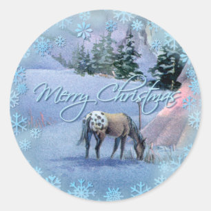 Adesivo APPALOOSA do INVERNO do TIPI & SNOWFLAKESby SHARON