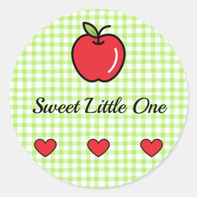 Adesivo Apple Baby Shower Sticker – “Sweet Little One” (Frente)