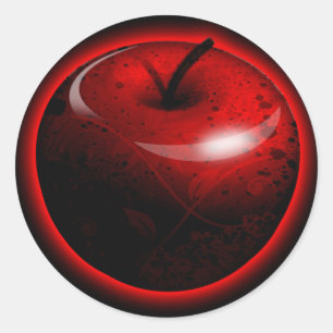 Adesivo Apple brilhante vermelho - fruta proibida