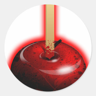 Adesivo Apple brilhante vermelho - fruta proibida