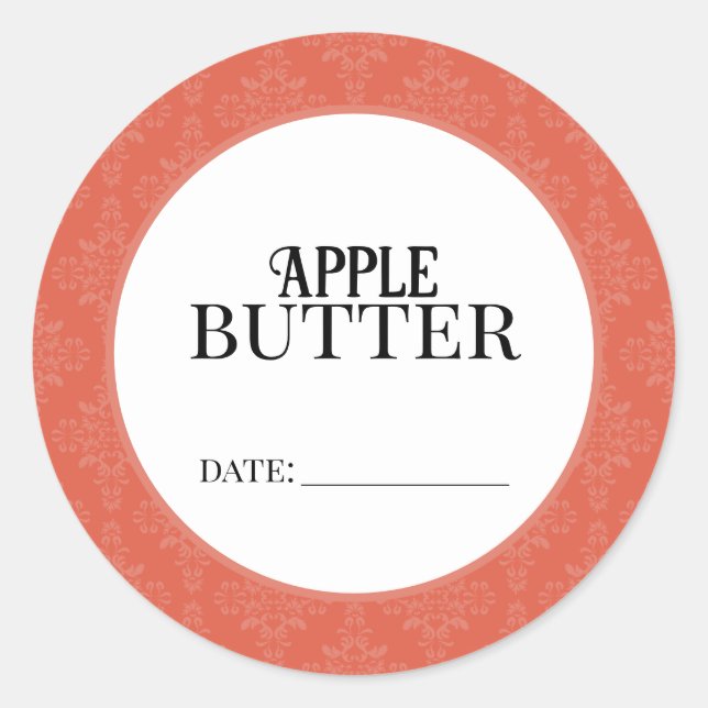 Adesivo Apple Butter Canning Lid Labels (Frente)