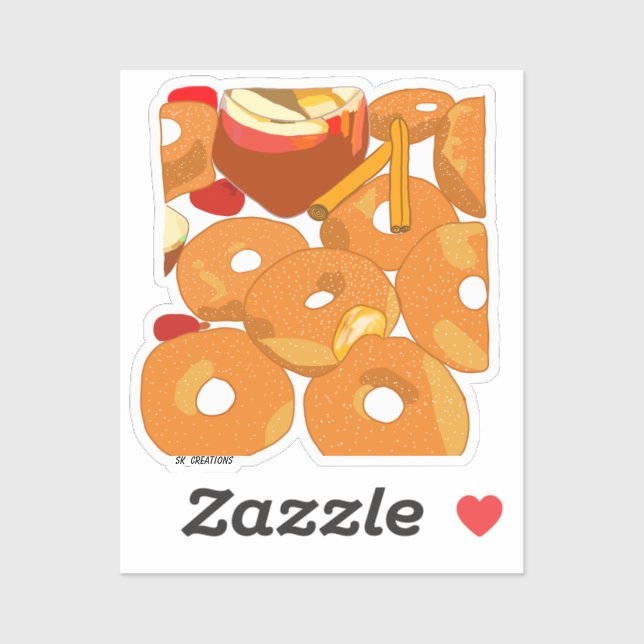 Adesivo Apple Cider Com Rosquinha (Folha)