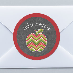 Adesivo Apple de Professora Personalizada - Padrão de Che