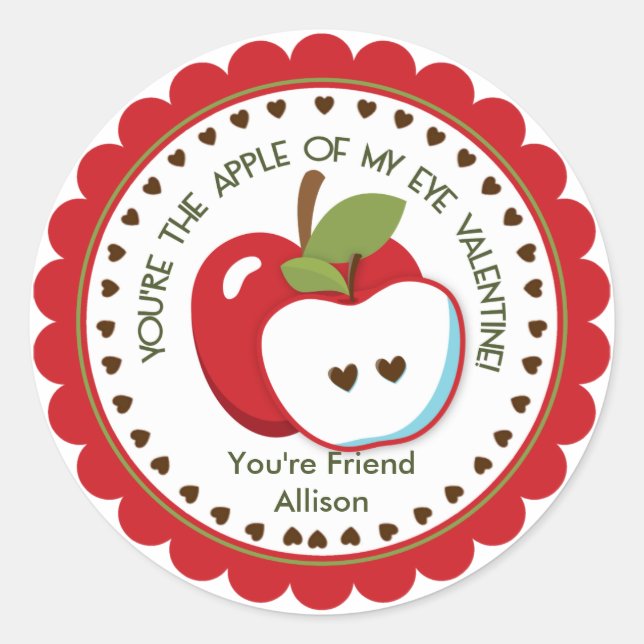 Adesivo Apple do meu Namorados de olhos Nome Personalizado (Frente)