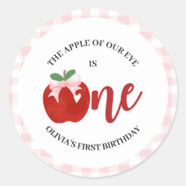 Adesivo Apple do nosso aniversário de arco rosa