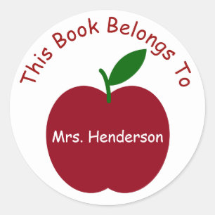 Adesivo Apple do professor personalizou o Bookplate