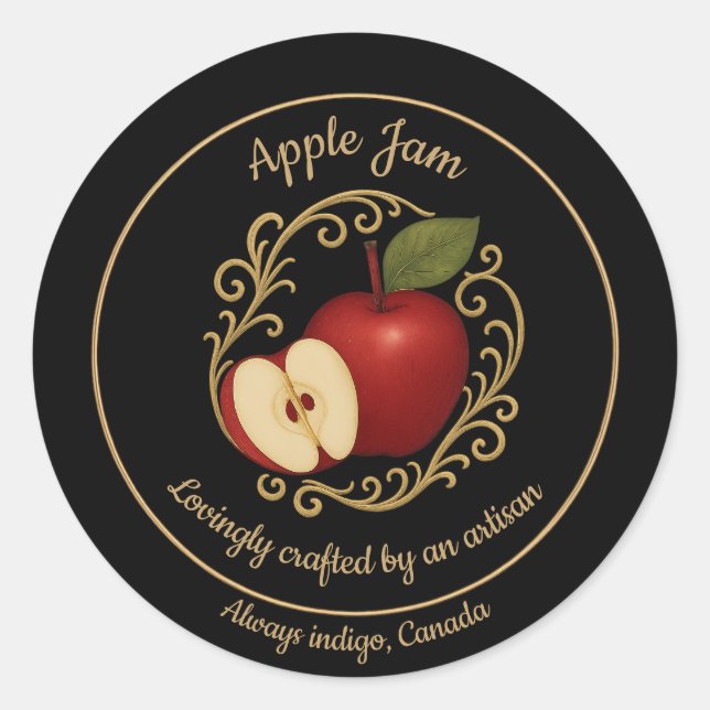Adesivo Apple Ember – Artisan Jam Label (Frente)