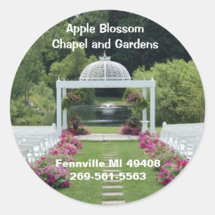 Adesivo Apple floresce capela e jardins