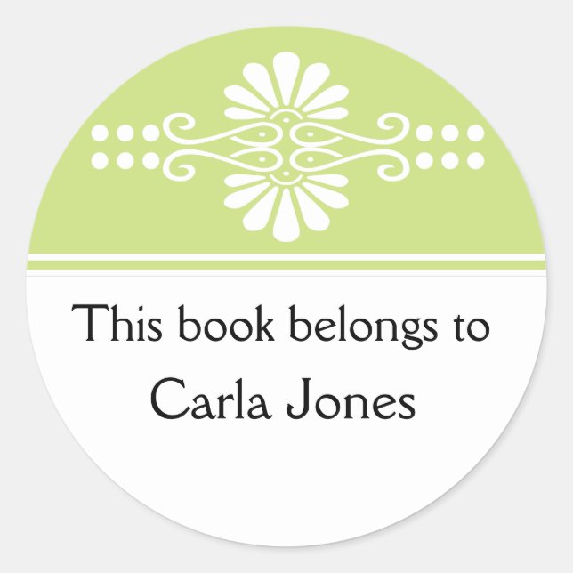 Adesivo Apple Green Este Livro Pertence A Rótulos (Frente)